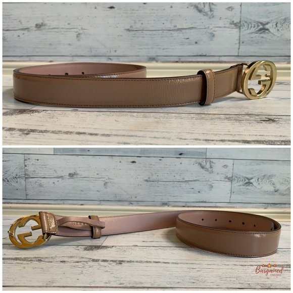 Authentic GUCCI Calfskin Interlocking G Belt 85/34 - Picture 11 of 13